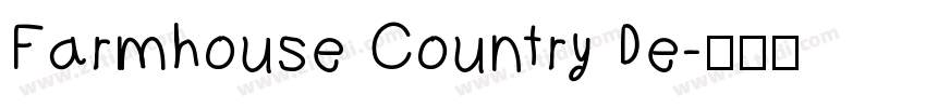 Farmhouse Country De字体转换